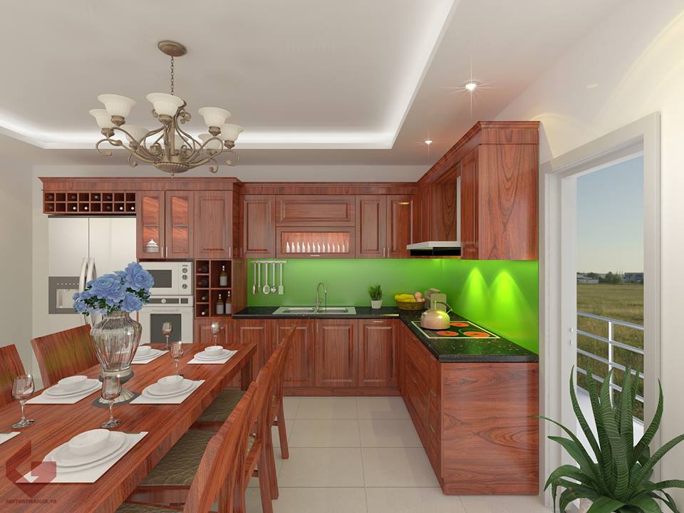 Thiết kế nội thất phòng bếp tại chung cư Ecolefe Tố Hữu Hà Đông
