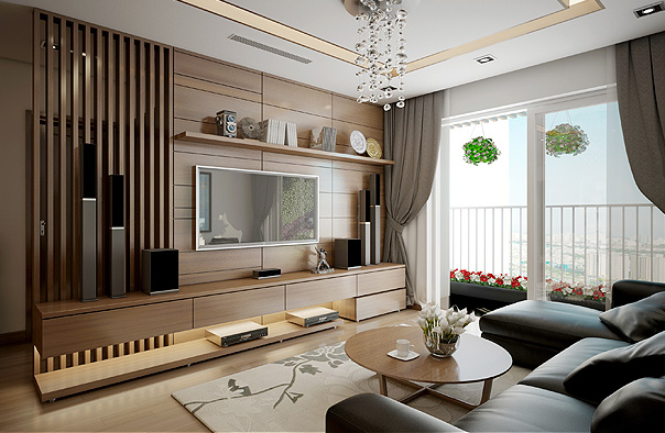 Thiết kế nội thất phòng khách tại chung cư Ecolife Tố Hữu Hà Đông