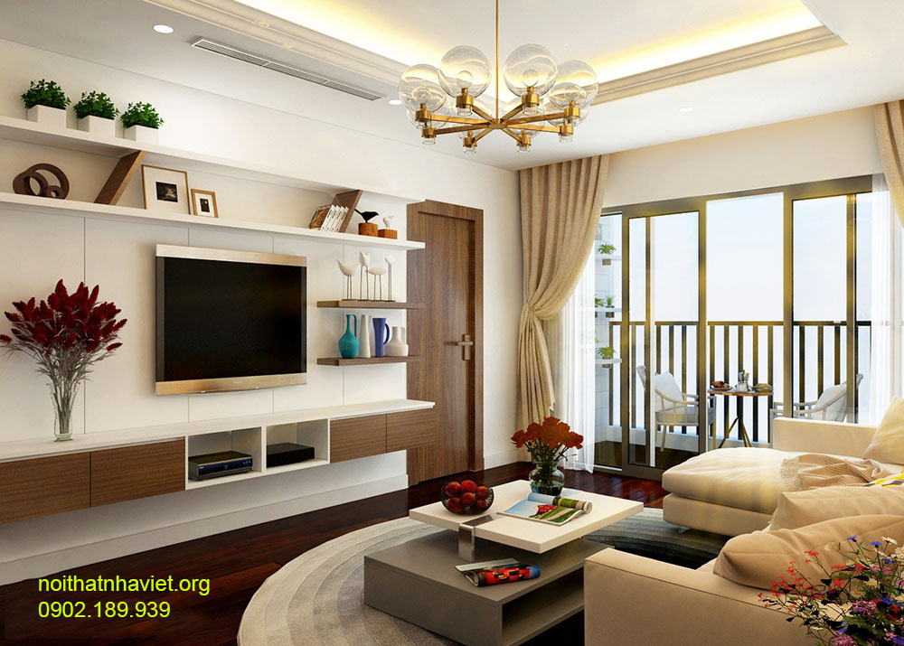 Thiết kế nội thất phòng khách tại chung cư Ecolife Tố Hữu Hà Đông