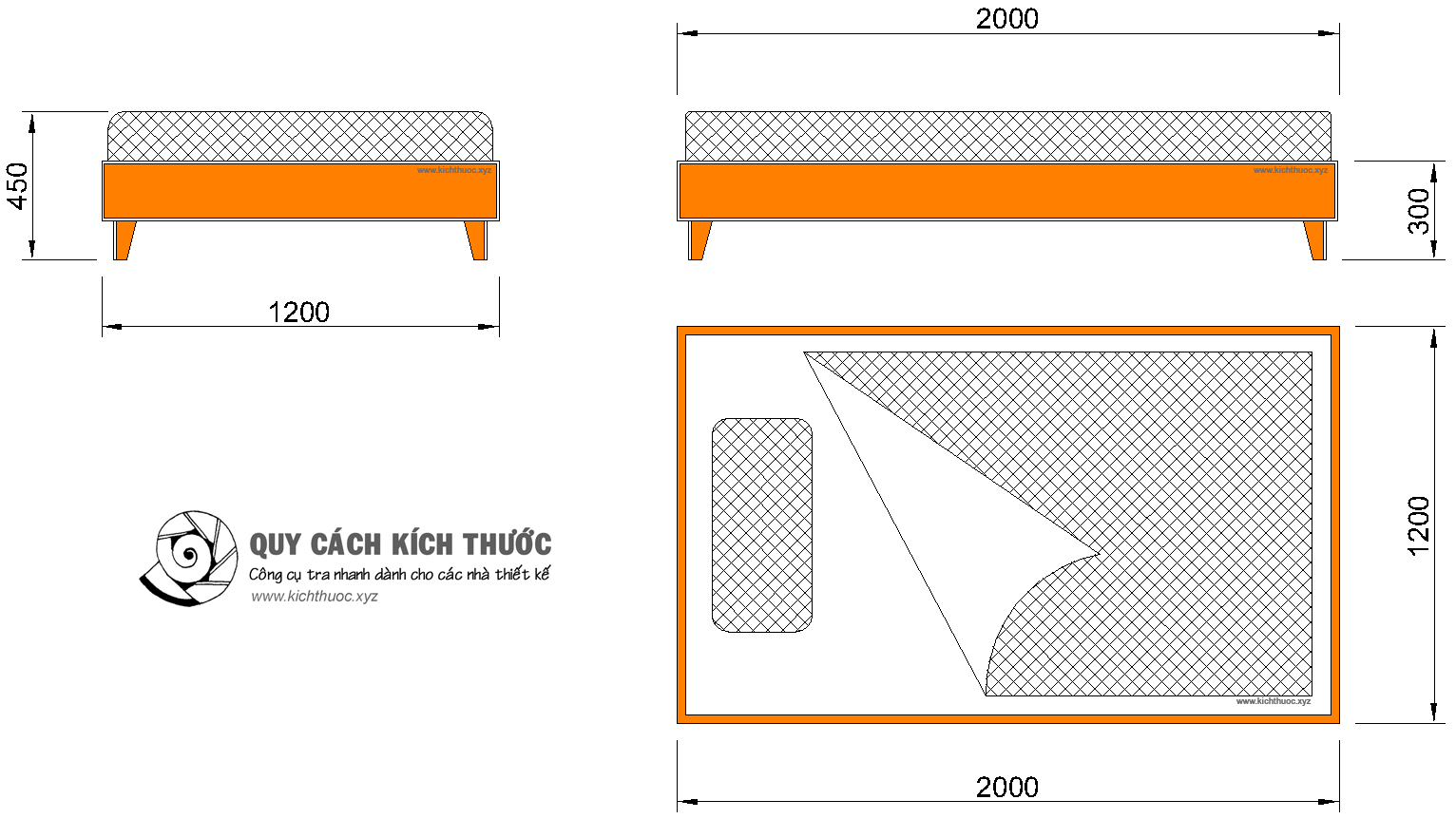 Kích thước giường đơn