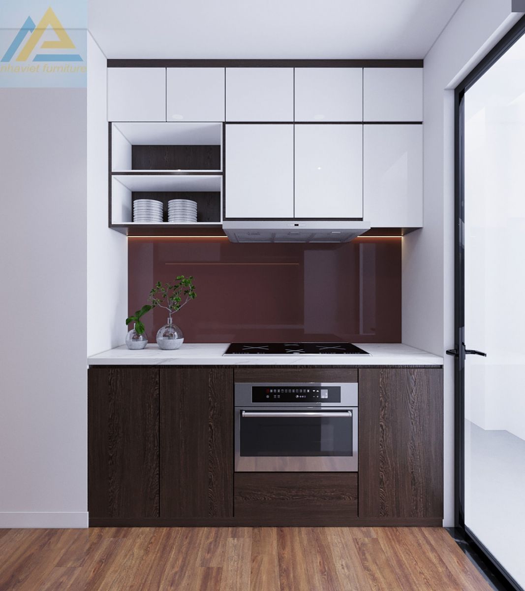 thiết kế nội thất chung cư an bình city phòng bếp