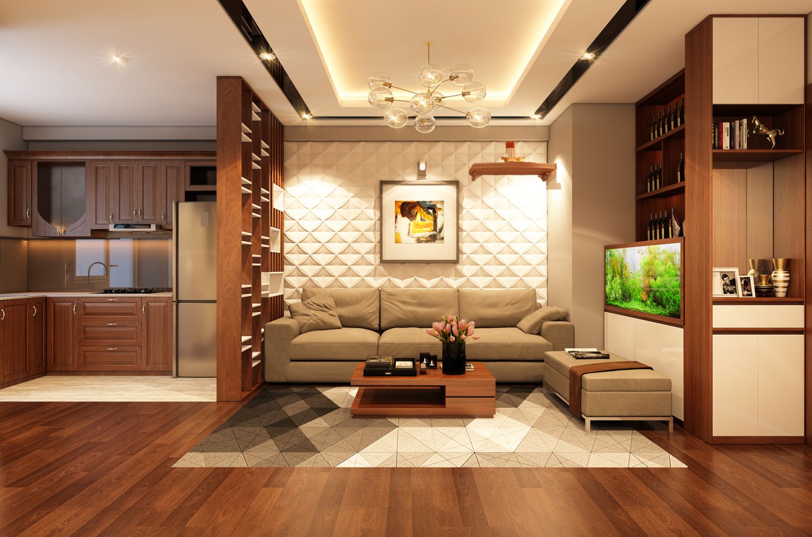  thiết kế nội thất chung cư phòng khách