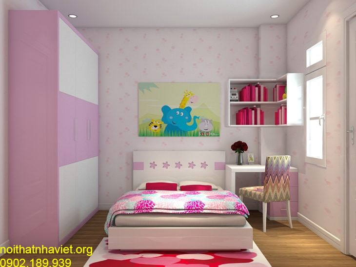 Thiết kế nội thất phòng ngủ đẹp cho bé