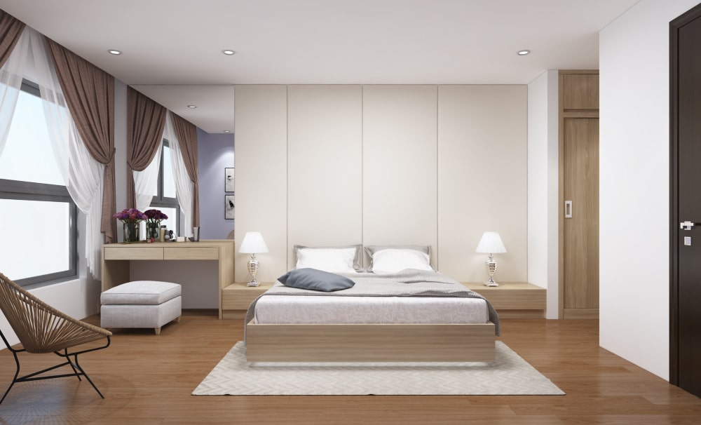 Những mẫu nội thất phòng ngủ nhà ống với thiết kế đơn giản sang trọng
